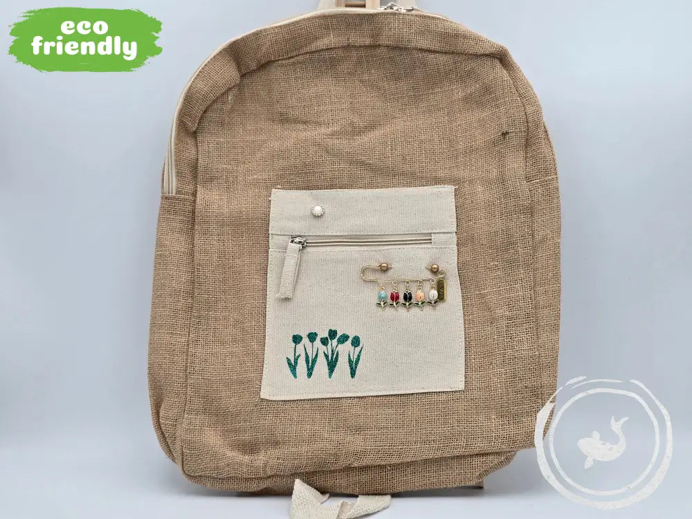 INTERIEURDINGETJES Jute Rugzak ’tulpen’