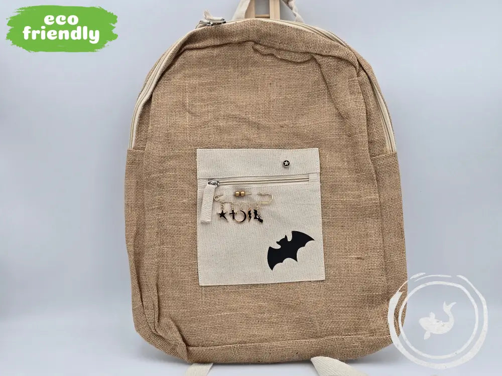 INTERIEURDINGETJES Jute Rugzak ’vleermuis’