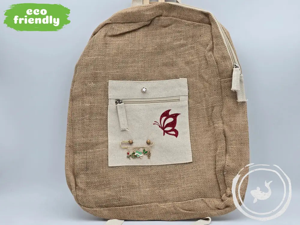 INTERIEURDINGETJES Jute Rugzak ’vlinder’