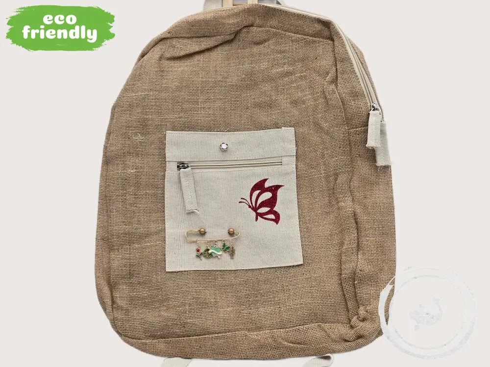 INTERIEURDINGETJES Duurzame Jute Tas Vlinder – Handgemaakt &amp; Uniek