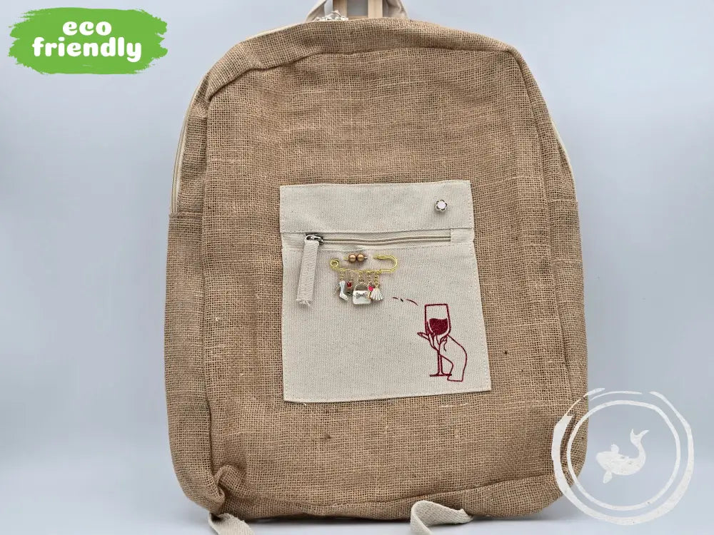 INTERIEURDINGETJES Jute Rugzak ’wijn’