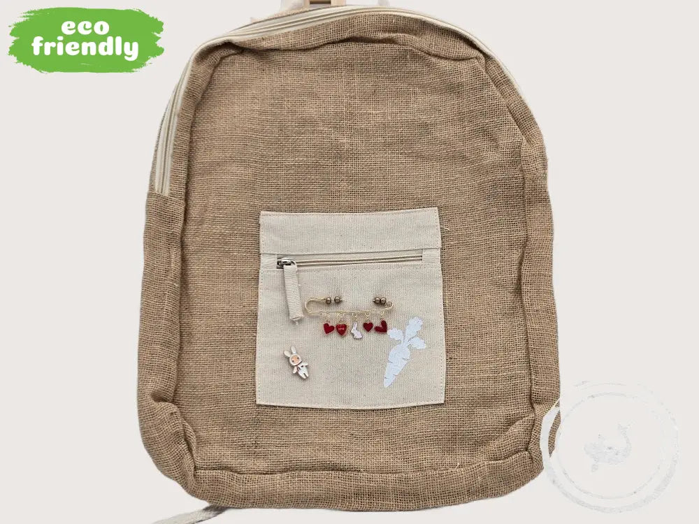 INTERIEURDINGETJES Duurzame Jute Tas Winterpeen – Handgemaakt &amp; Uniek