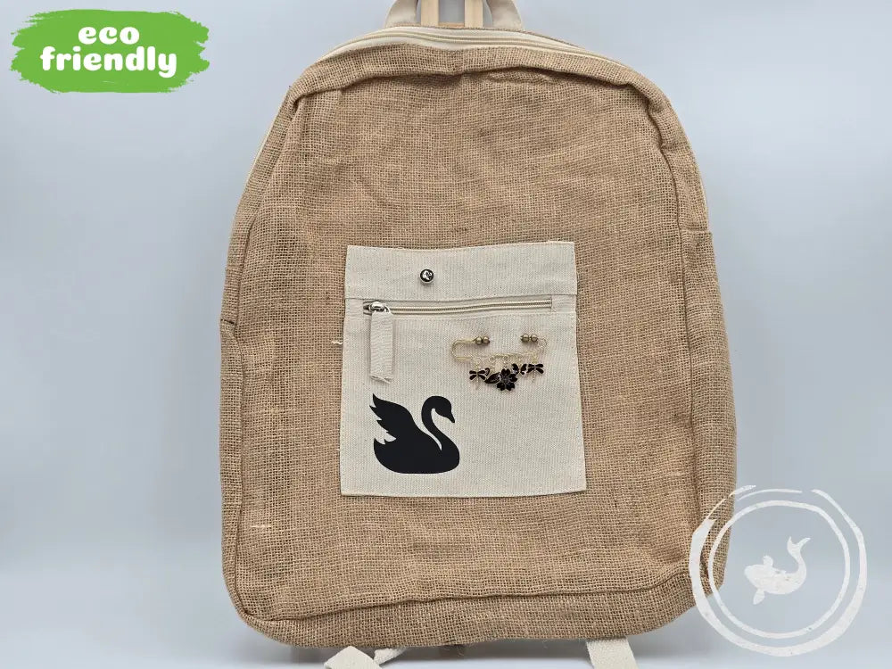 INTERIEURDINGETJES Jute Rugzak ’zwaan’