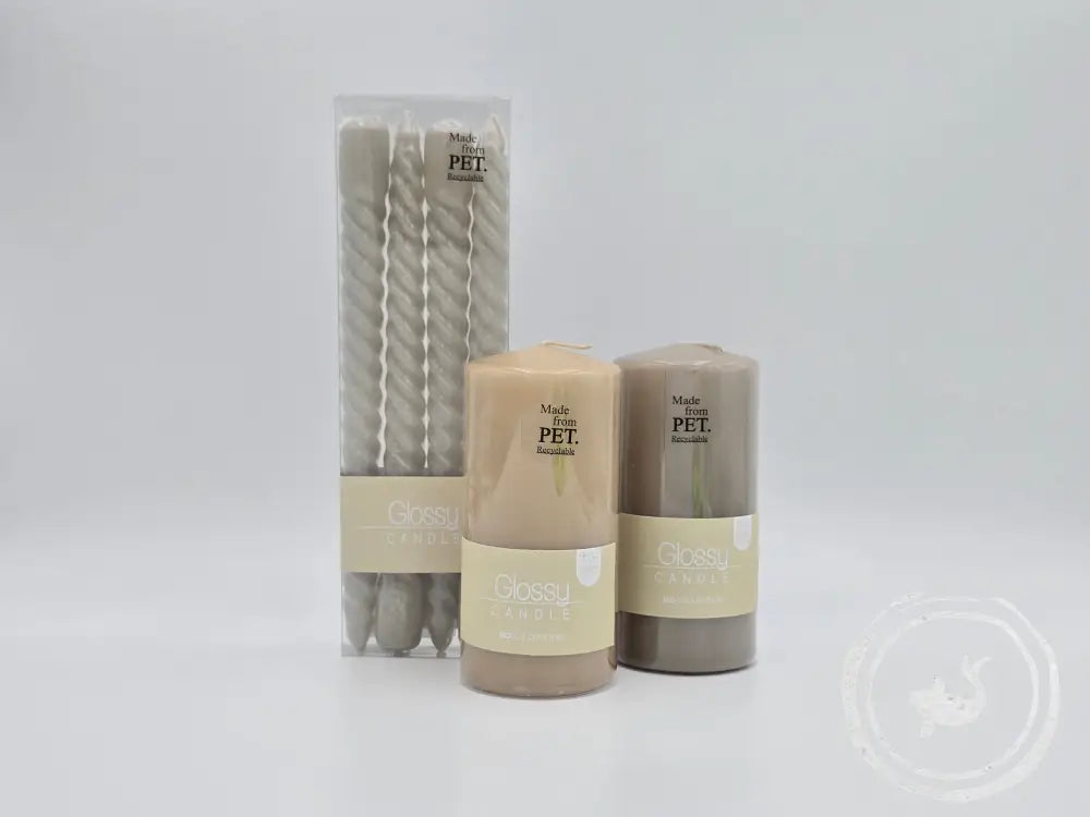 Kersten Twisted Dinerkaarsen Gray