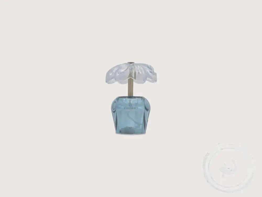 INTERIEURDINGETJES Glazen Bloem met LED-licht Blauw