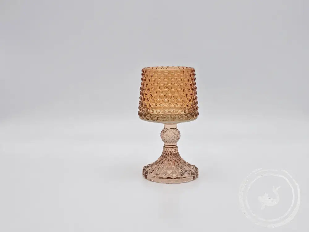 Vintage Kandelaar Lampje Glas 17Cm Bronze