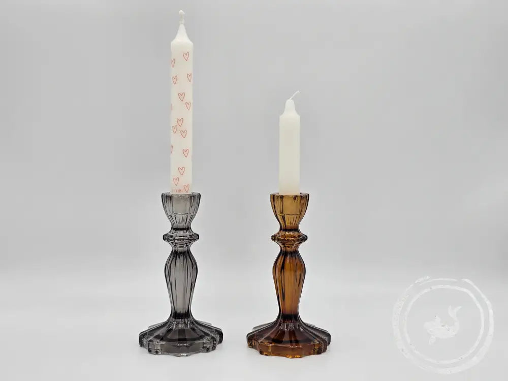 Vintage Kandelaar Glas 15 7Cm Gray