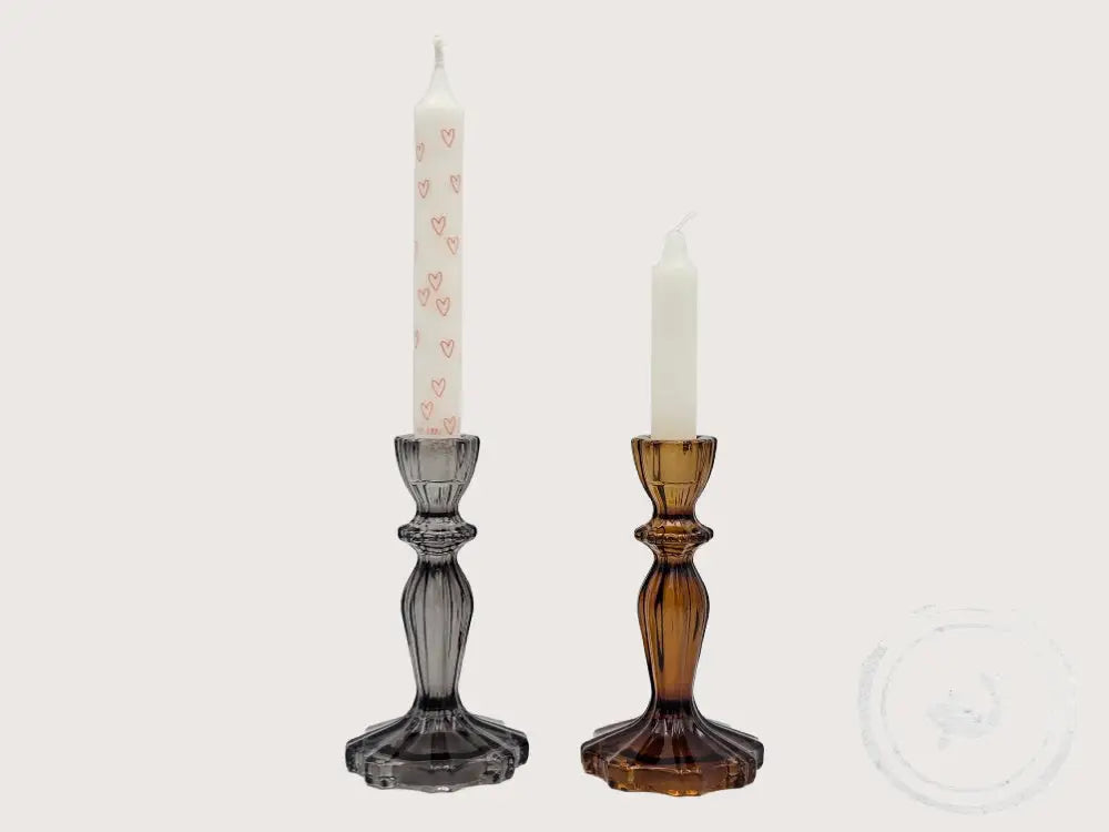 INTERIEURDINGETJES Glazen kandelaar – tijdloos en elegant Gray