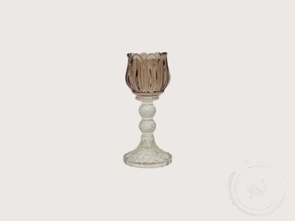 INTERIEURDINGETJES Glazen tulpkandelaar – tijdloos en elegant Clear