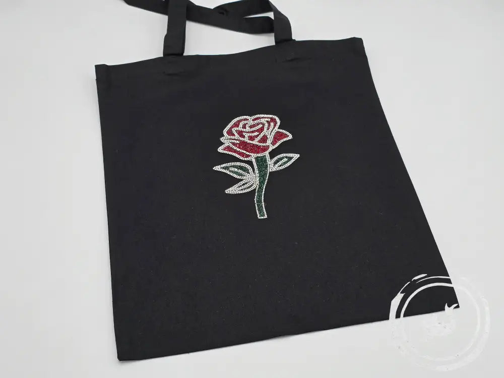 Katoenen Tas Roos applicatie