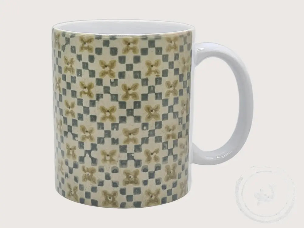 INTERIEURDINGETJES Handbedrukte mok met vintage print