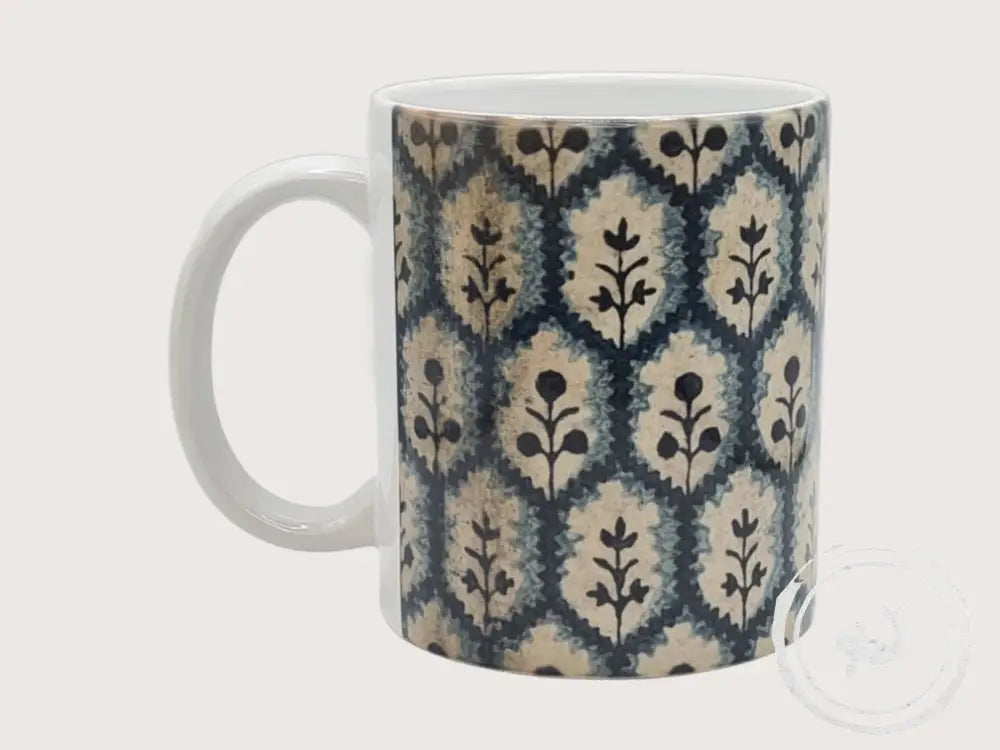 INTERIEURDINGETJES Handbedrukte mok met vintage print