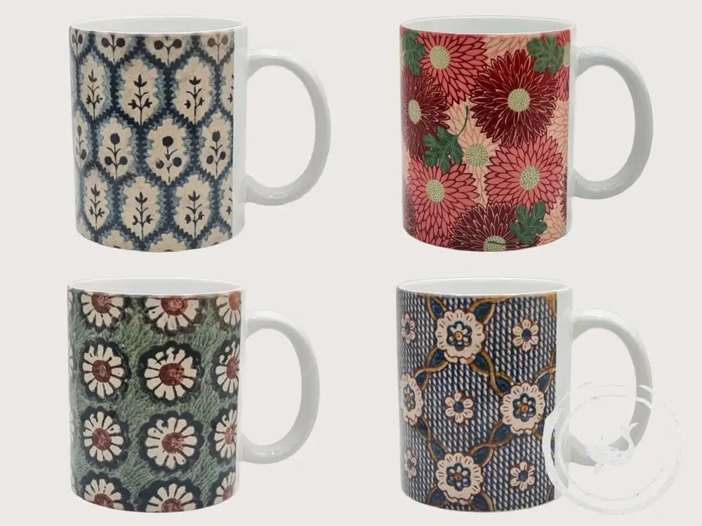 INTERIEURDINGETJES Handbedrukte mok met vintage print