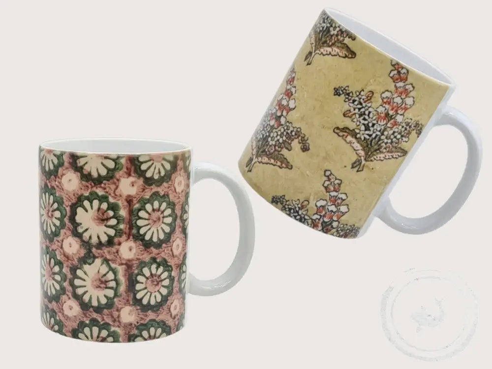 INTERIEURDINGETJES Handbedrukte mok met vintage print