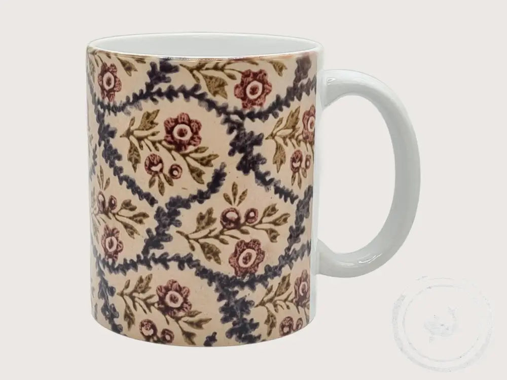 INTERIEURDINGETJES Handbedrukte mok met vintage print 51