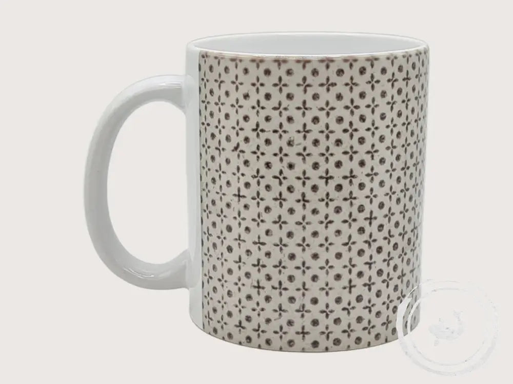 INTERIEURDINGETJES Handbedrukte mok met vintage print