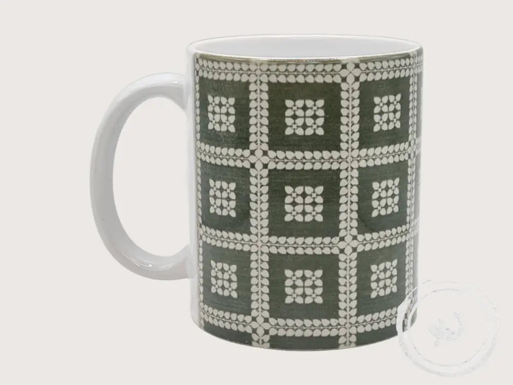 INTERIEURDINGETJES Handbedrukte mok met vintage print