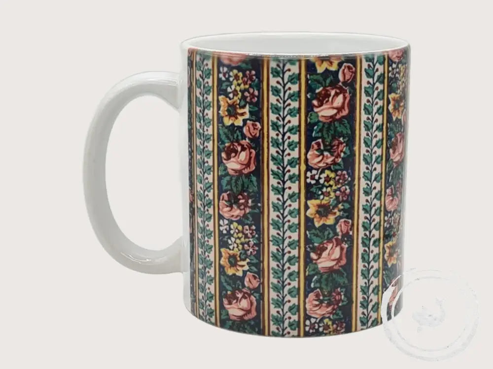 INTERIEURDINGETJES Handbedrukte mok met vintage print