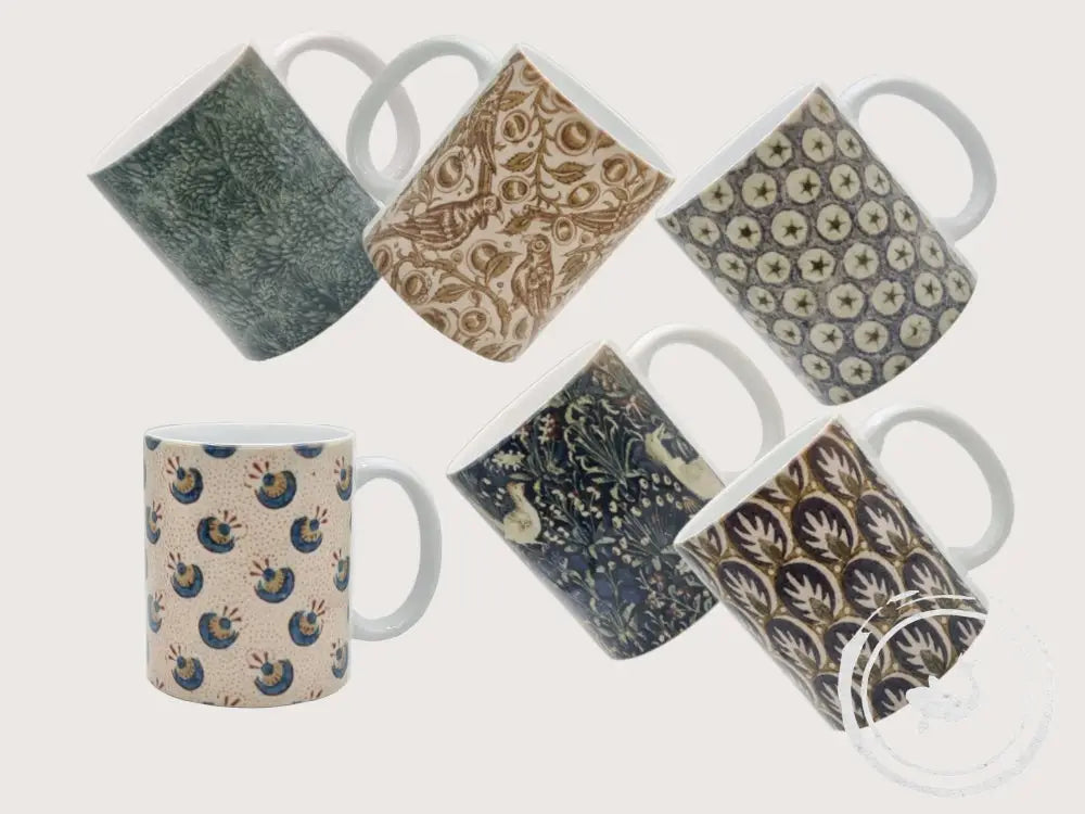 INTERIEURDINGETJES Handbedrukte mok met vintage print