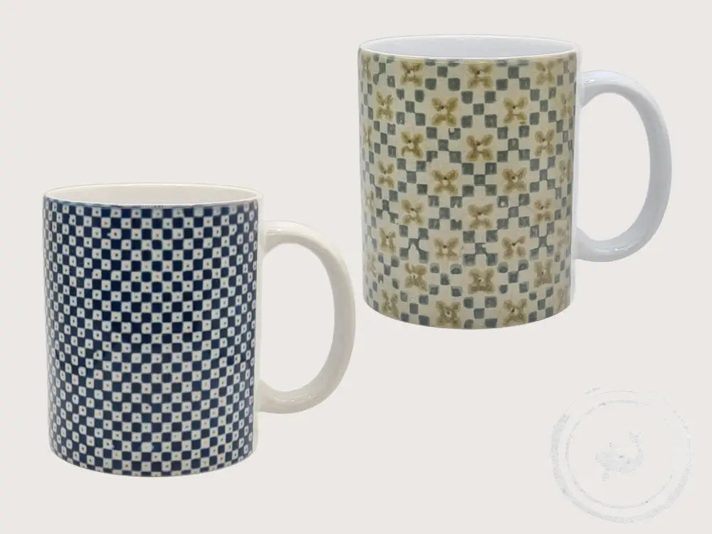 INTERIEURDINGETJES Handbedrukte mok met vintage print