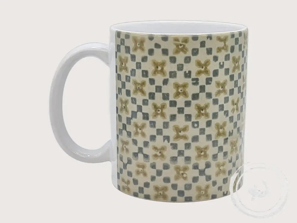 INTERIEURDINGETJES Handbedrukte mok met vintage print