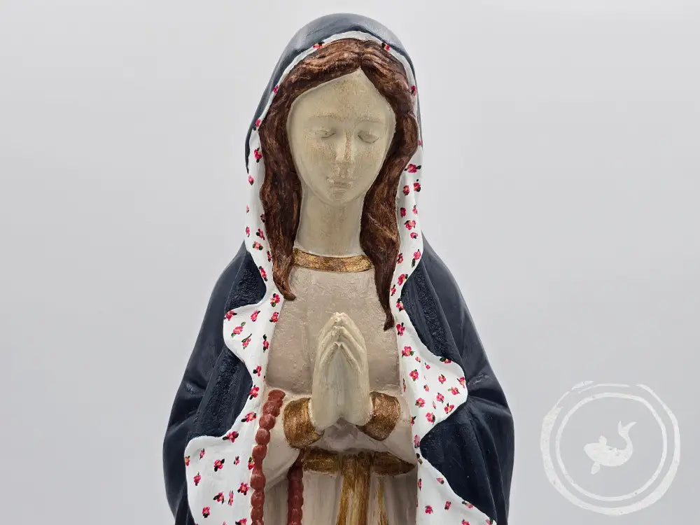 INTERIEURDINGETJES Mariabeeld met Rode Bloempjes