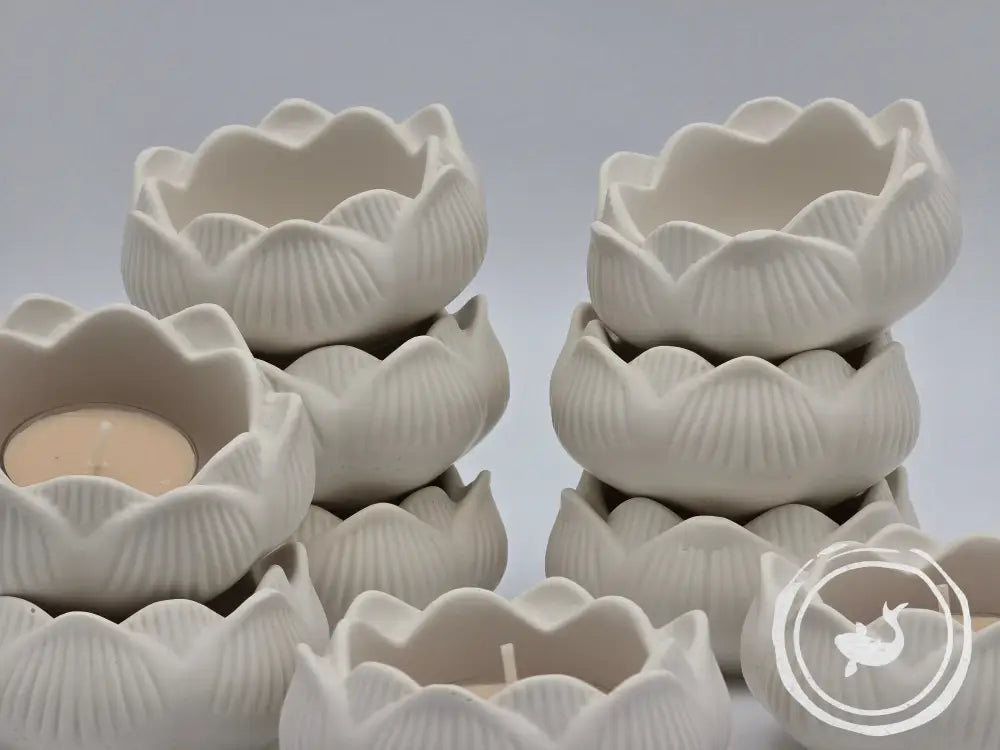 INTERIEURDINGETJES Handgemaakte Lotus Waxinelichthouder eco-resin