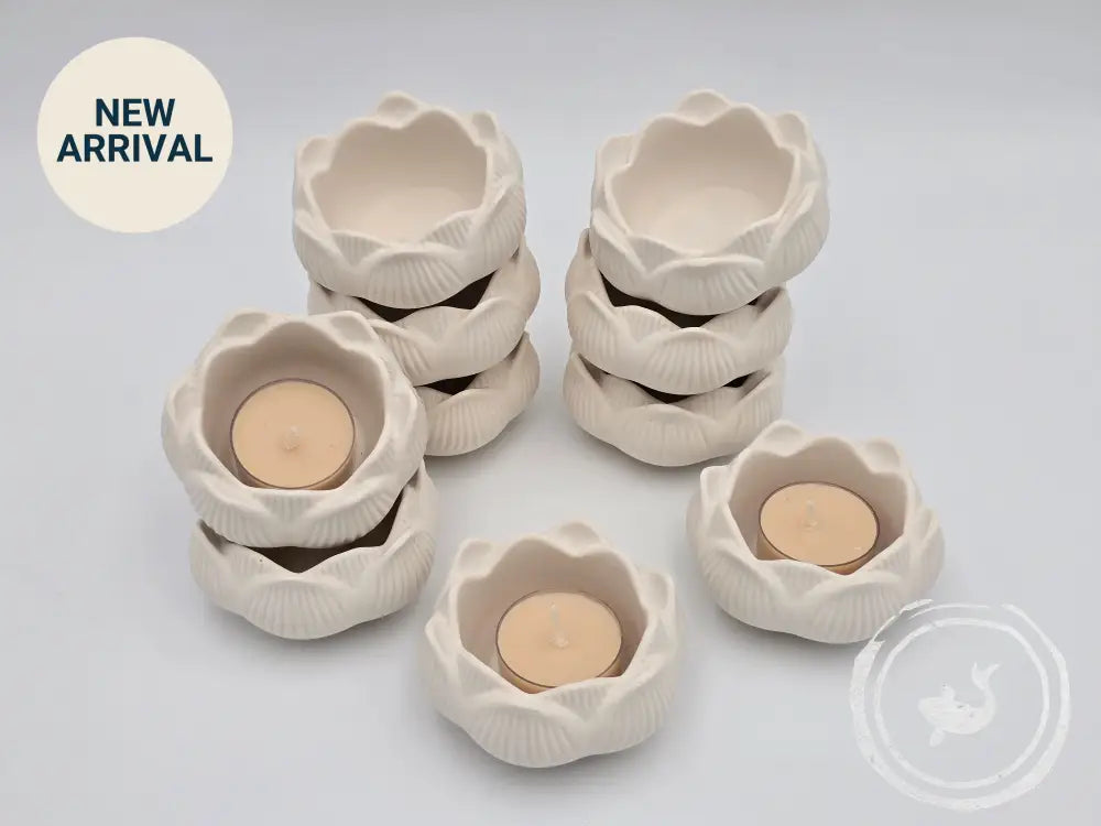 INTERIEURDINGETJES Handgemaakte Lotus Waxinelichthouder eco-resin