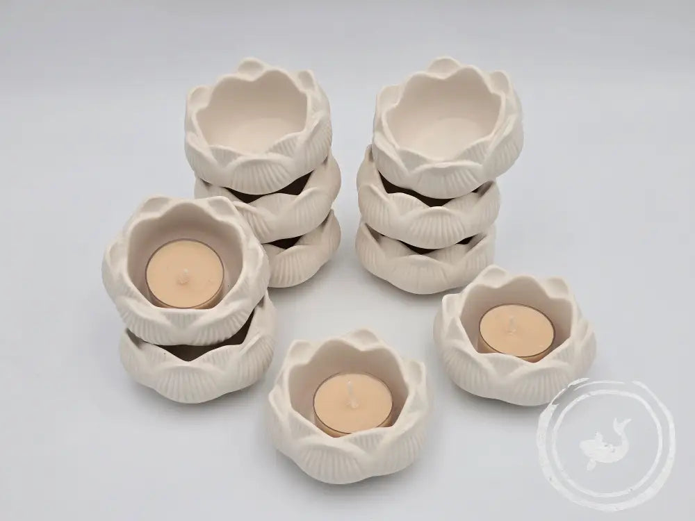 INTERIEURDINGETJES Handgemaakte Lotus Waxinelichthouder eco-resin