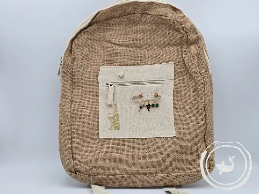 INTERIEURDINGETJES Jute Rugzak ’champagne’