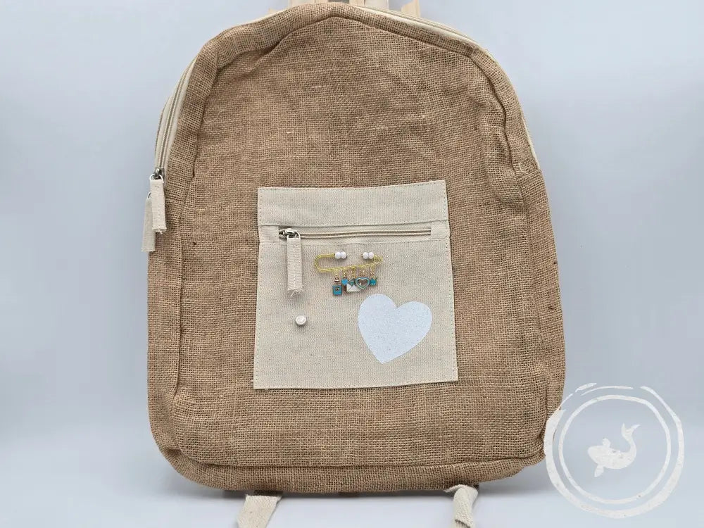 INTERIEURDINGETJES Jute Rugzak ’hart’
