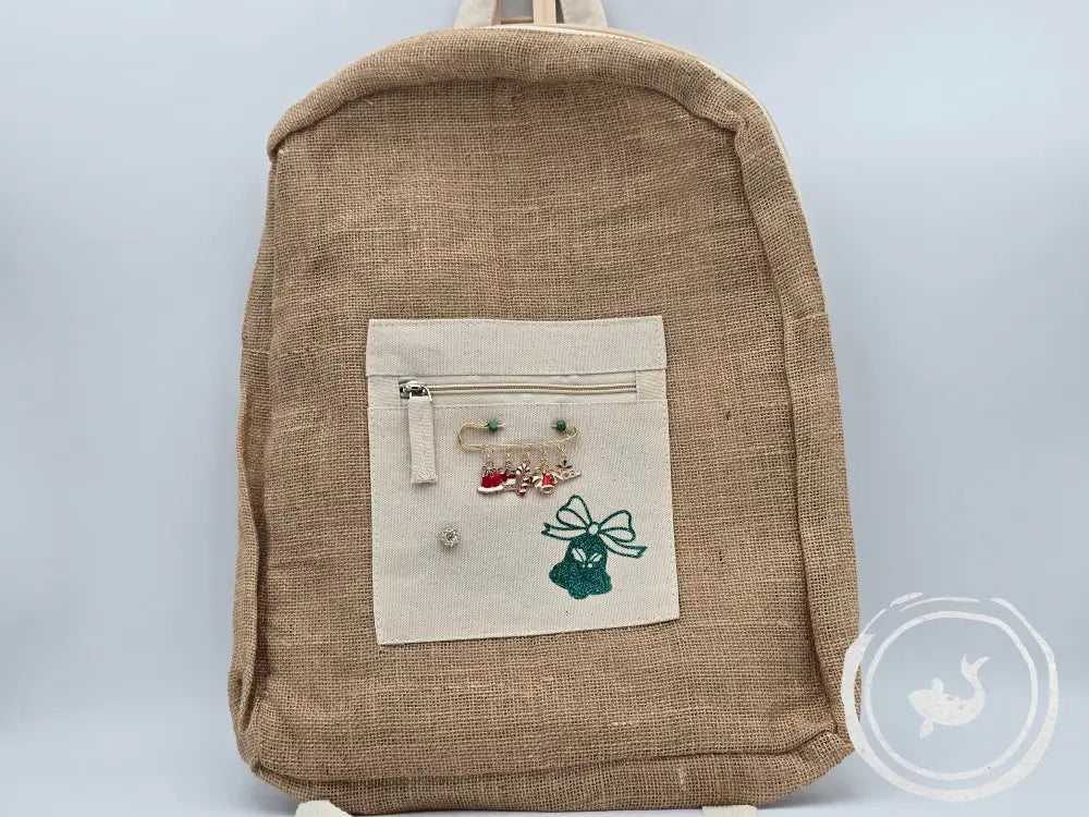 INTERIEURDINGETJES Jute Rugzak ’kerstklok’