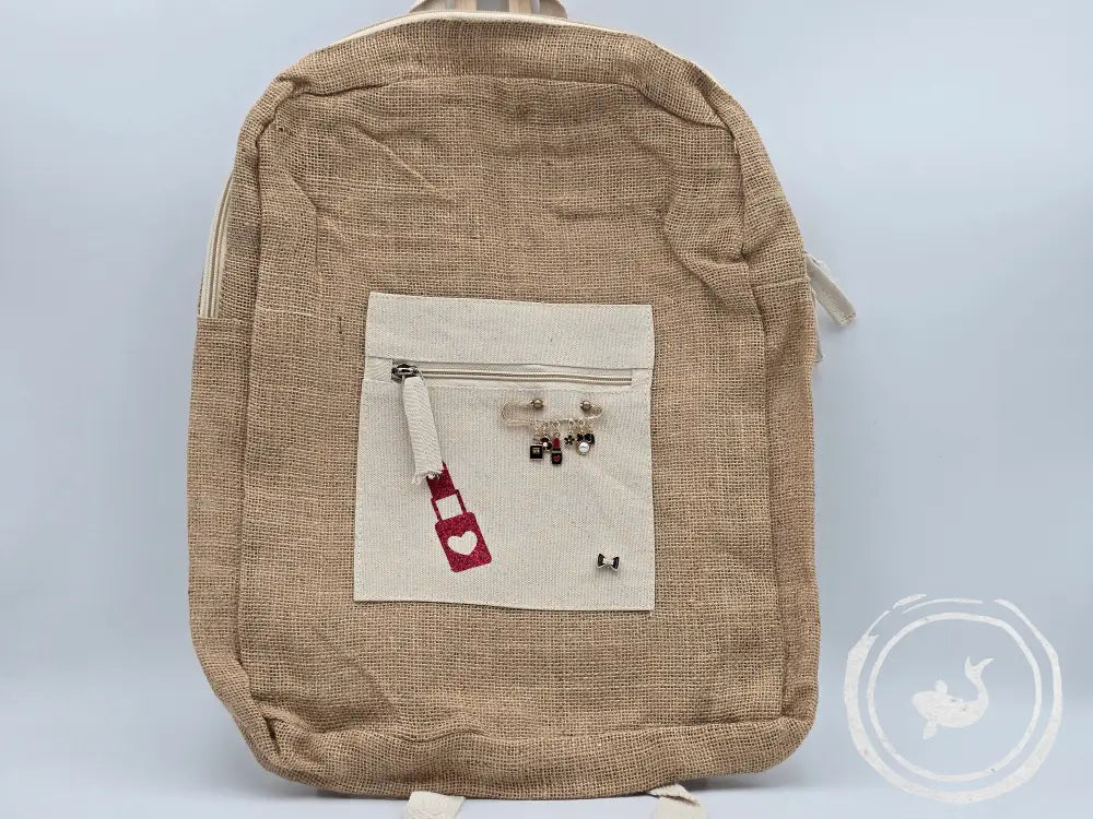 INTERIEURDINGETJES Jute Rugzak ’lipstick’