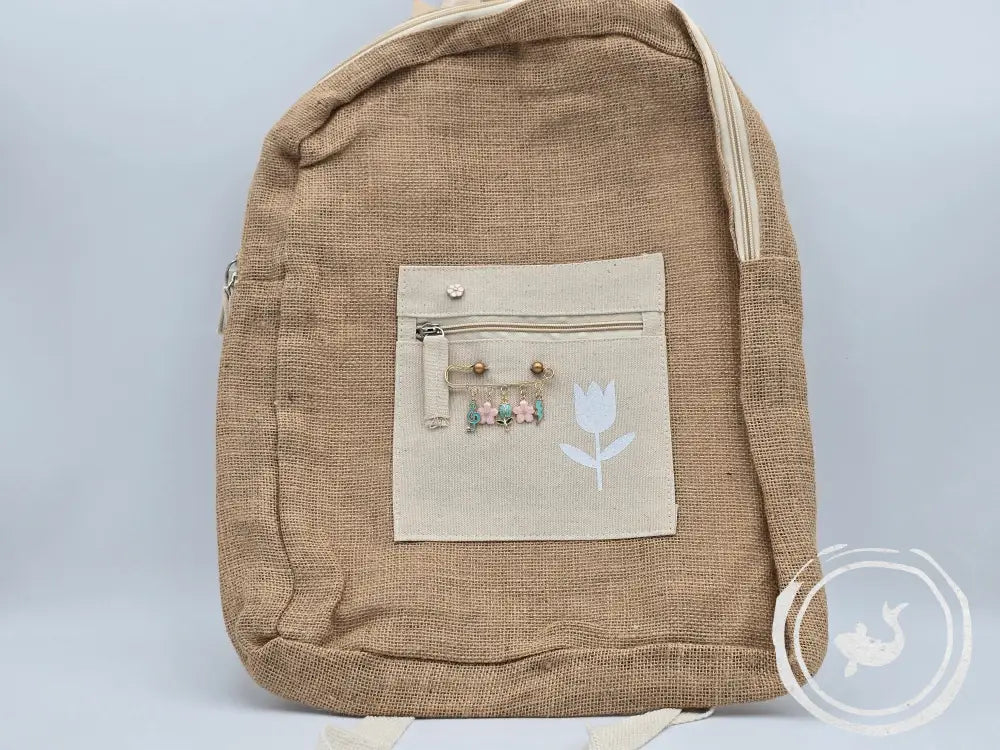INTERIEURDINGETJES Jute Rugzak ’tulp’