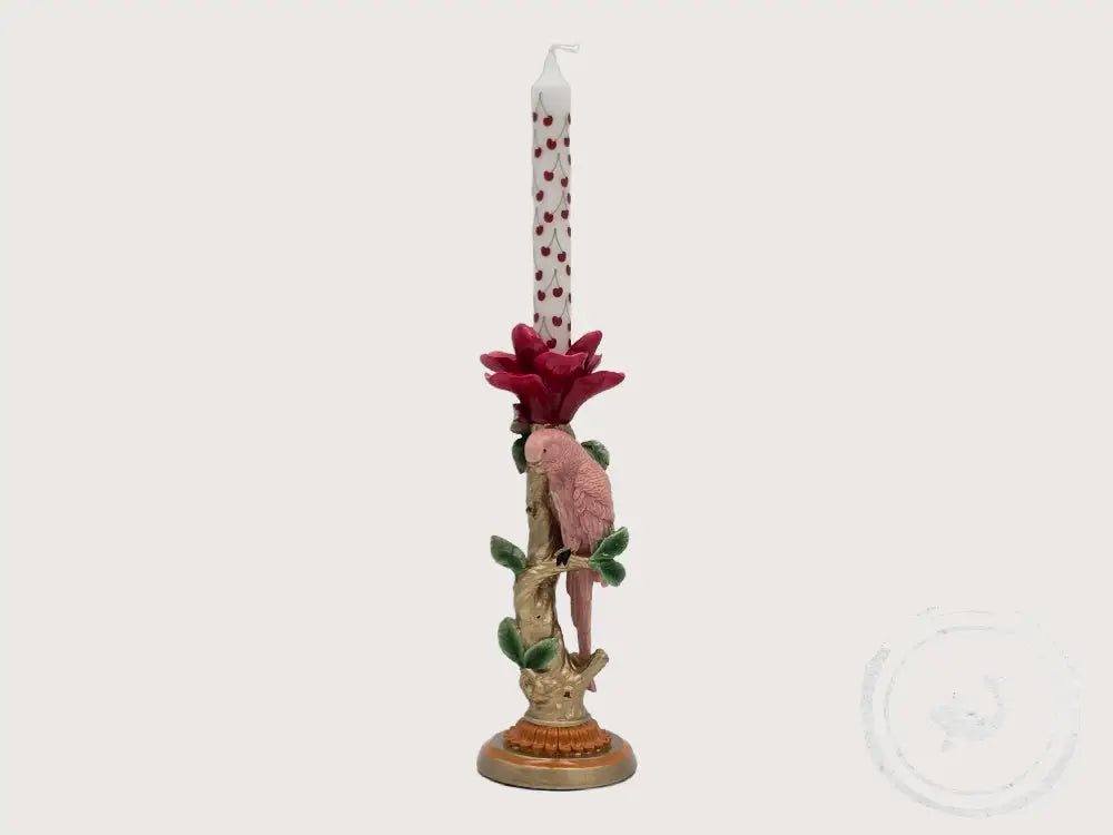 INTERIEURDINGETJES Kandelaar roze Parkiet