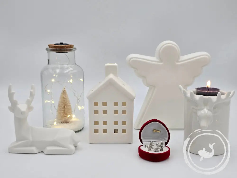 Mini-Kerststalletje In Fluwelen Doosje