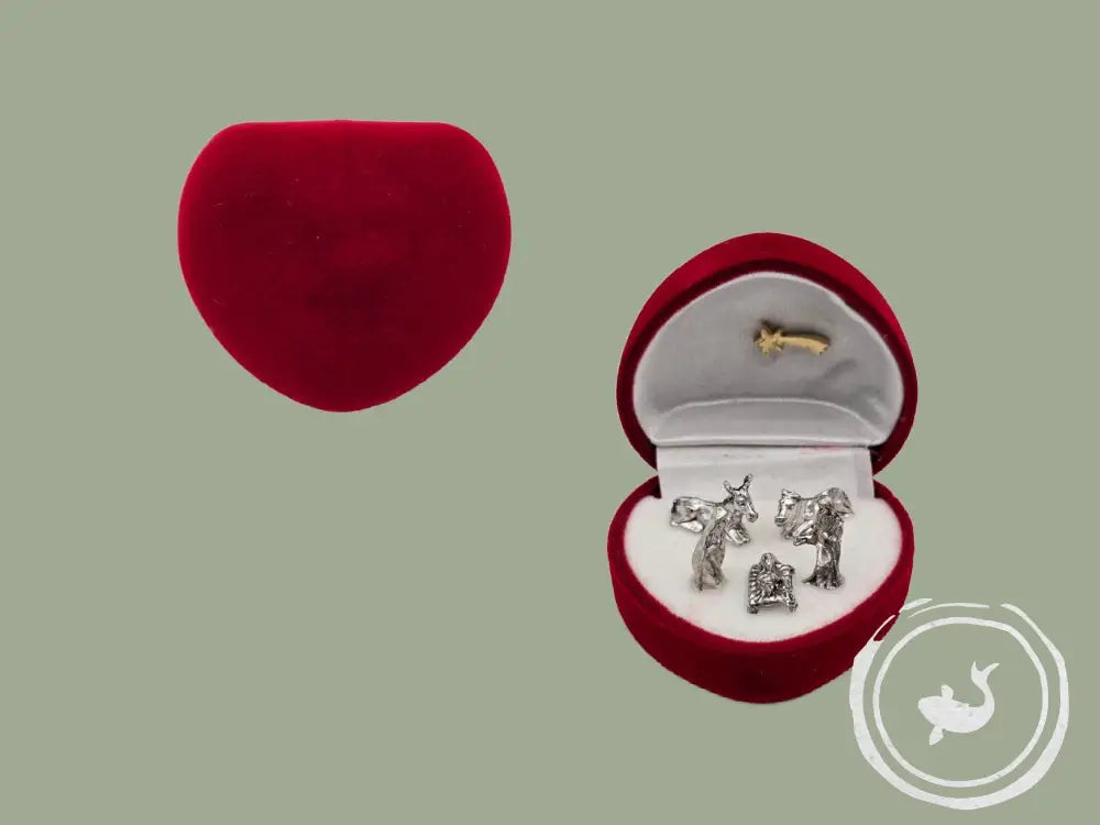 INTERIEURDINGETJES Mini-kerststalletje in fluwelen doosje