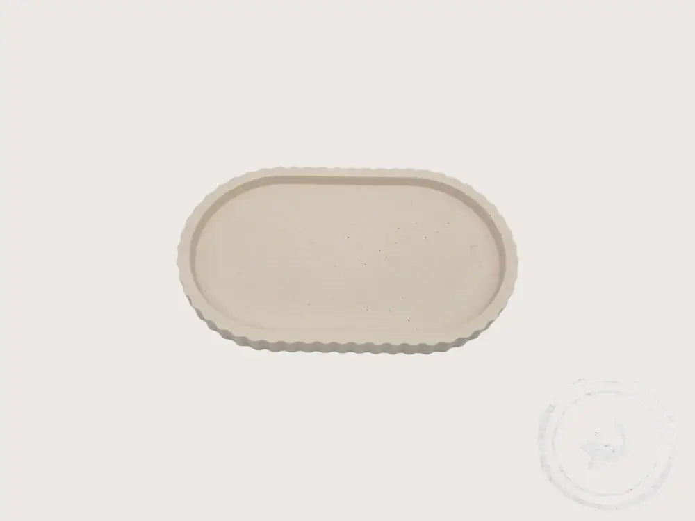 INTERIEURDINGETJES Ovaal Ribbel Dienblad handgemaakt Groot