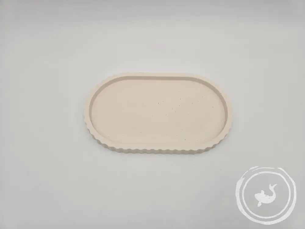 INTERIEURDINGETJES Ovaal ribbel dienblad van eco-resin handgemaakt Groot