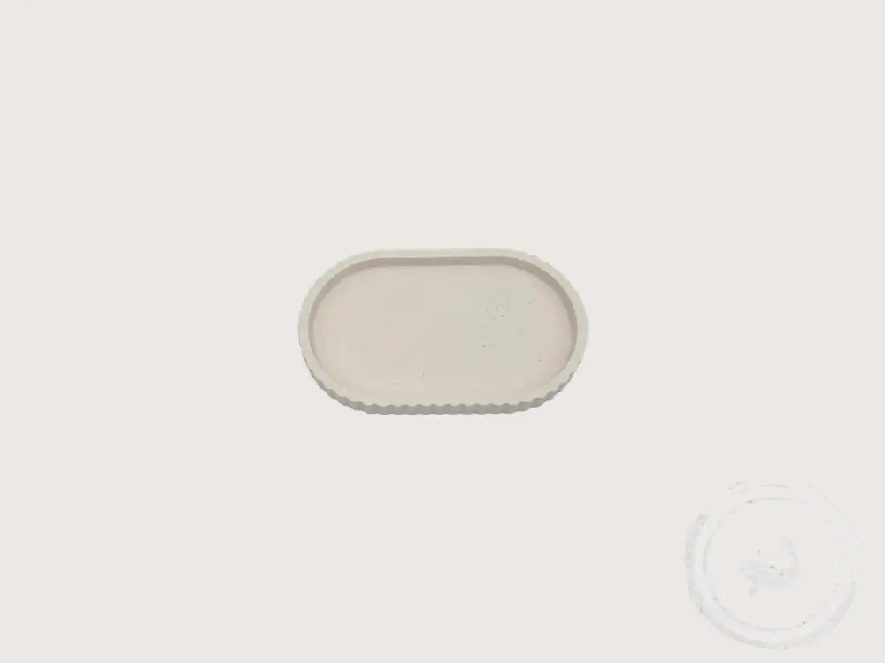 INTERIEURDINGETJES Ovaal Ribbel Dienblad handgemaakt Klein