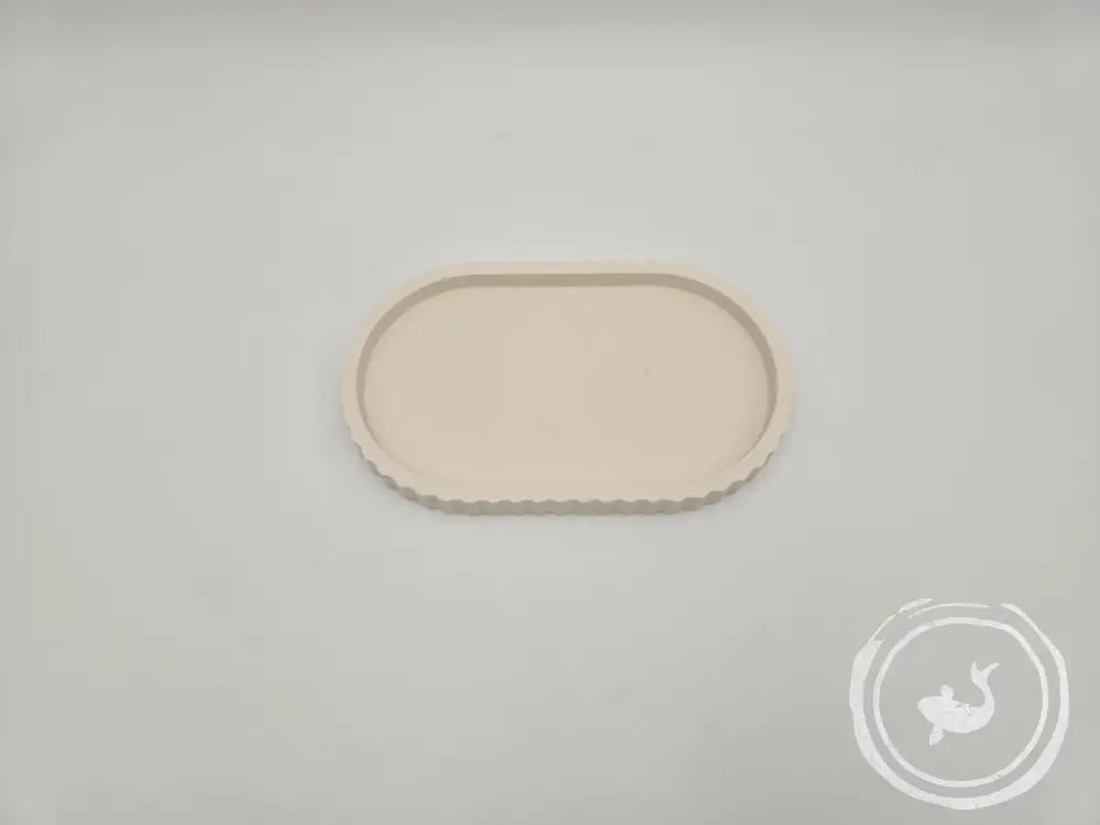 INTERIEURDINGETJES Ovaal ribbel dienblad van eco-resin handgemaakt Middel