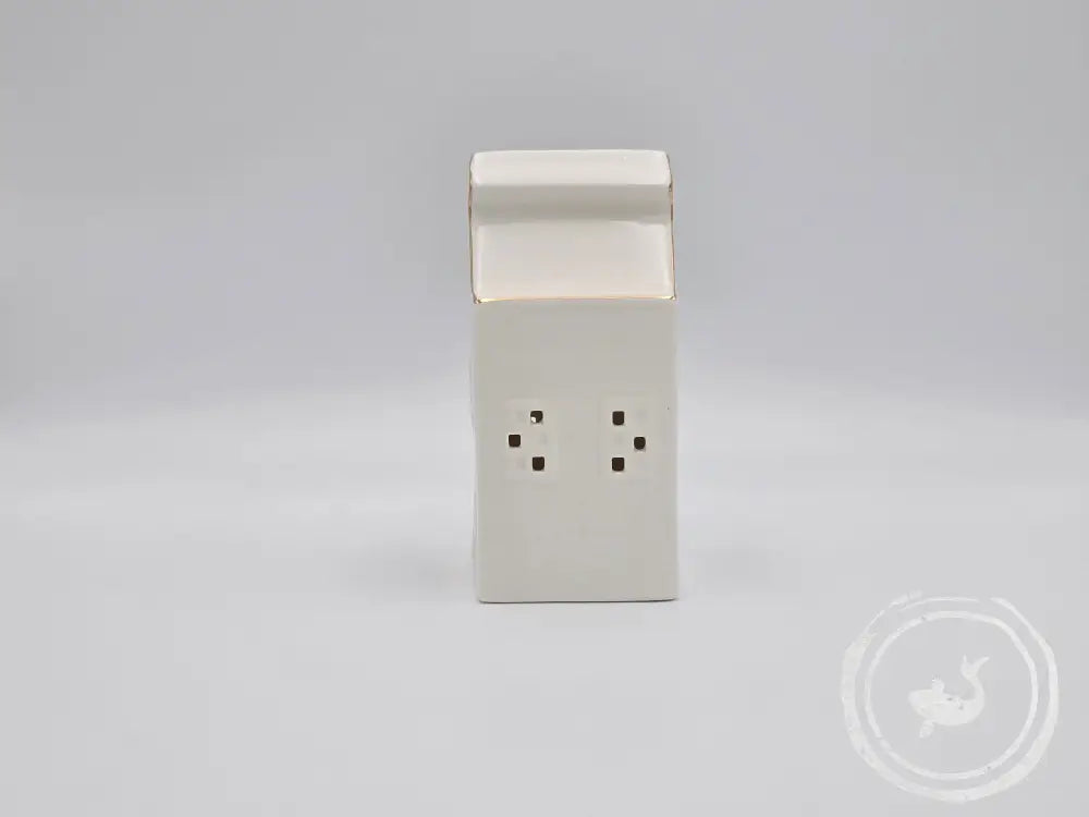 Porseleinen Huisje Met Licht