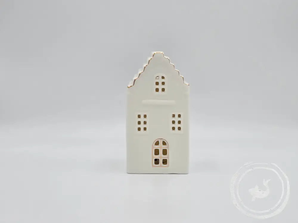 Porseleinen Huisje Met Licht