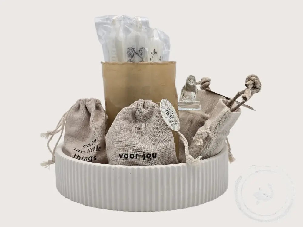 INTERIEURDINGETJES Ronde diepe Ribbelschaal van eco-resin handgemaakt &amp; duurzaam