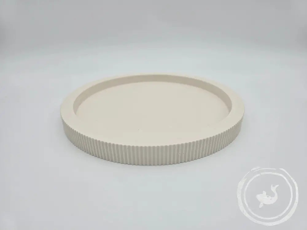 INTERIEURDINGETJES Ronde lage Ribbelschaal van eco-resin handgemaakt