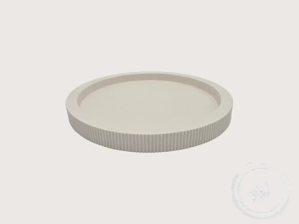 INTERIEURDINGETJES Ronde lage Ribbelschaal van eco-resin handgemaakt