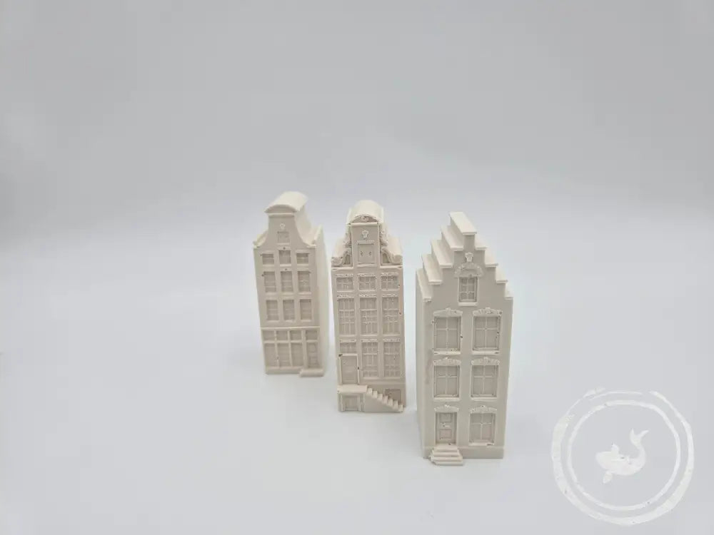 INTERIEURDINGETJES Straatje van 3 Huisjes van eco-resin