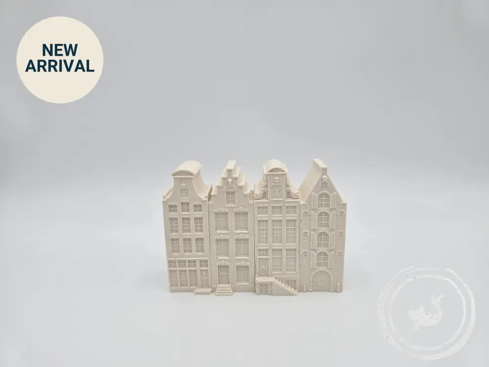 INTERIEURDINGETJES Straatje van 4 Huisjes van eco-resin