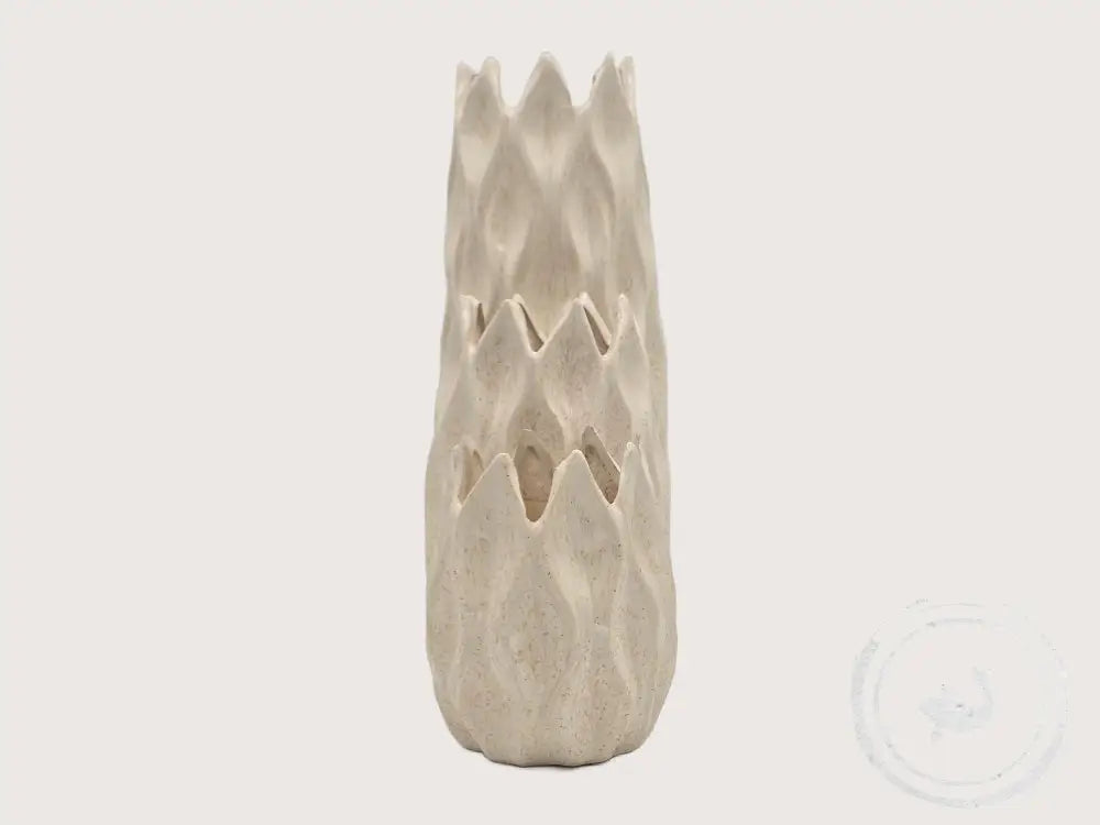 INTERIEURDINGETJES Vaas Flower Beige – Aardewerk in 2 Maten