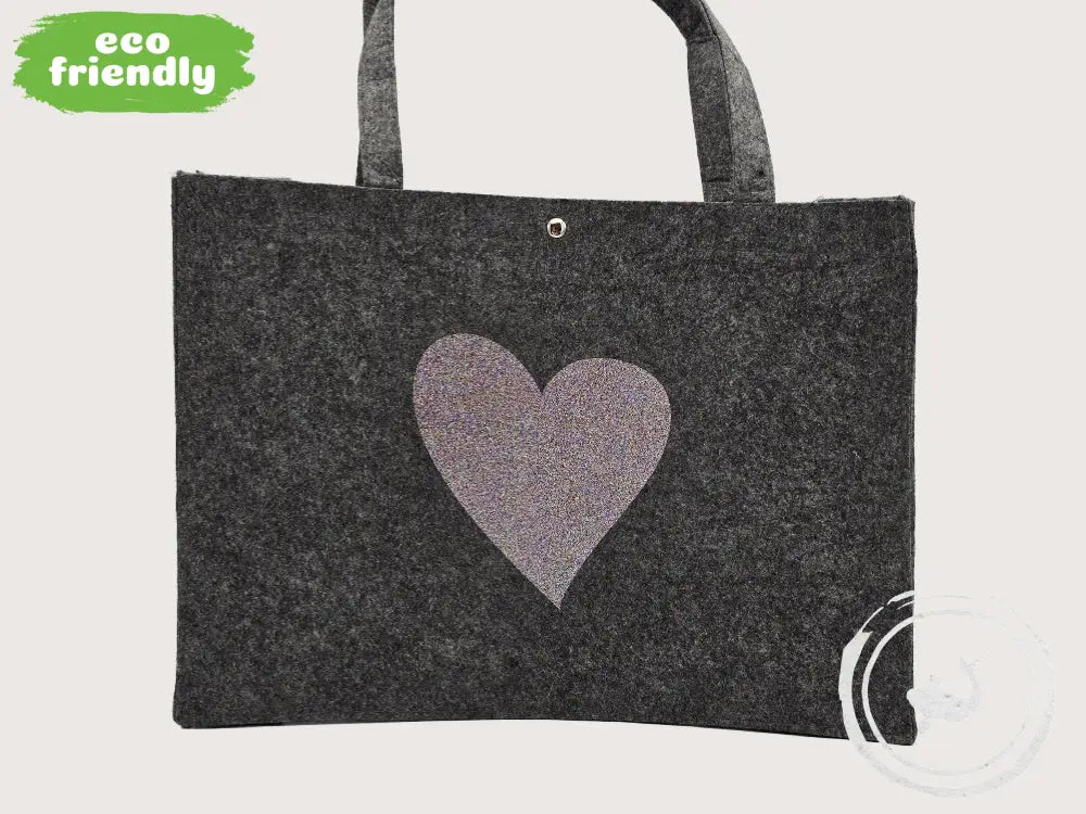 INTERIEURDINGETJES Vilten Tas Hart kleurenglitter